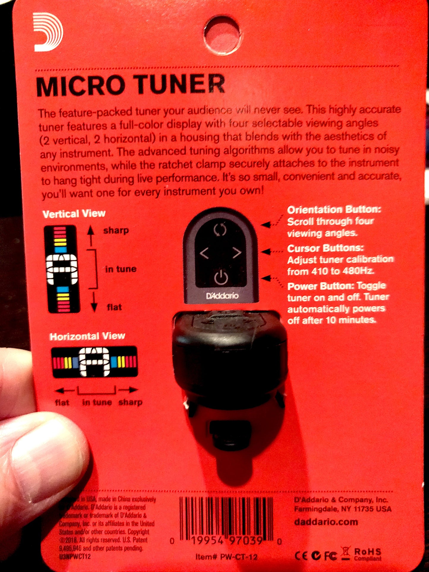 D'Addario Planet Waves Clip-on Tuner TWIN PACK (Guitar, Mando, Uke, Banjo, Bazuki)