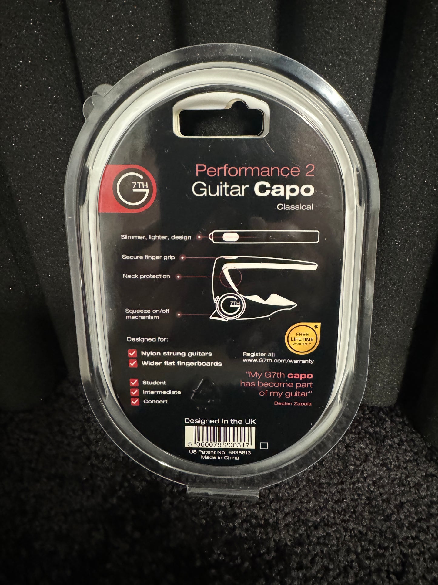 G7th Performance 2 Classical Guitar Capo (BLACK)