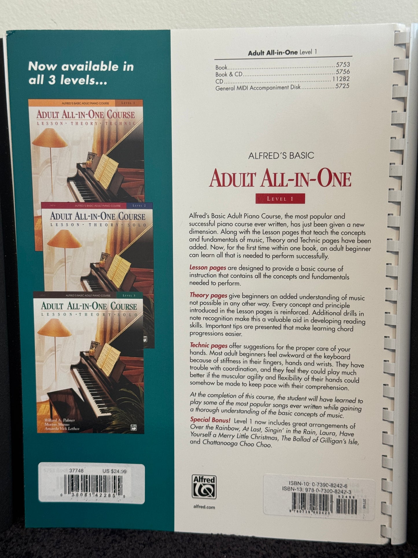 Alfred's Adult All-In-One Piano Method Level One WITH DVD