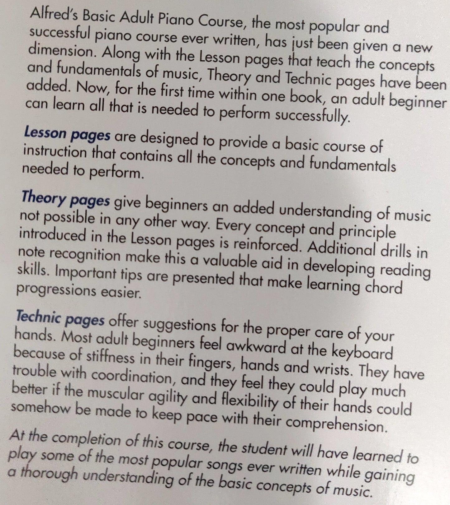Alfred's Adult All-In-One Piano Method Level Two