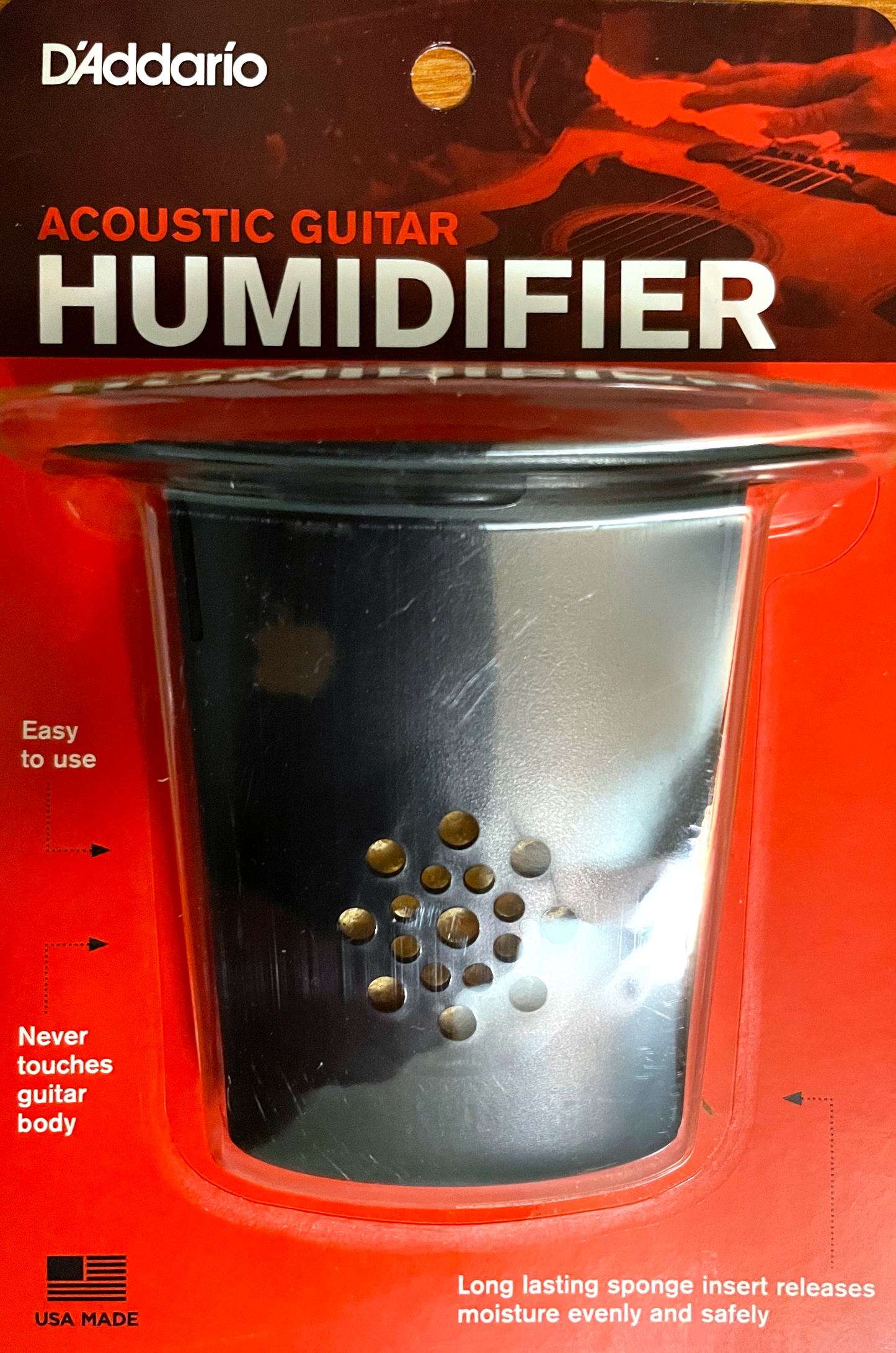 D'Addario Acoustic Guitar Humidifer with Extra Sponges