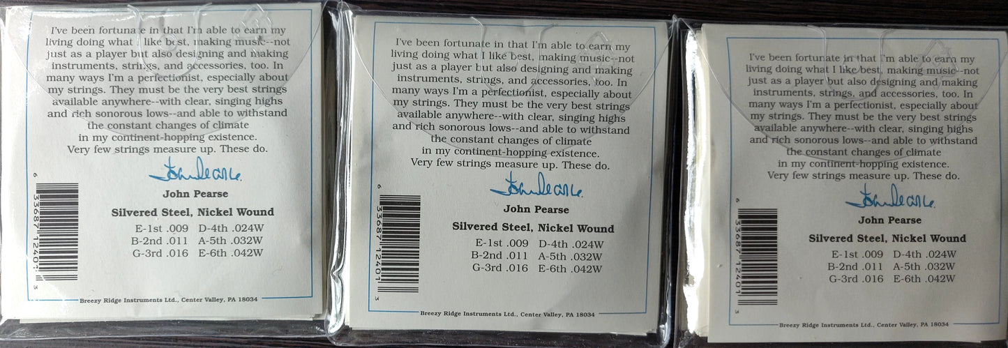 John Pearse Electric Guitar Strings THREE SETS
