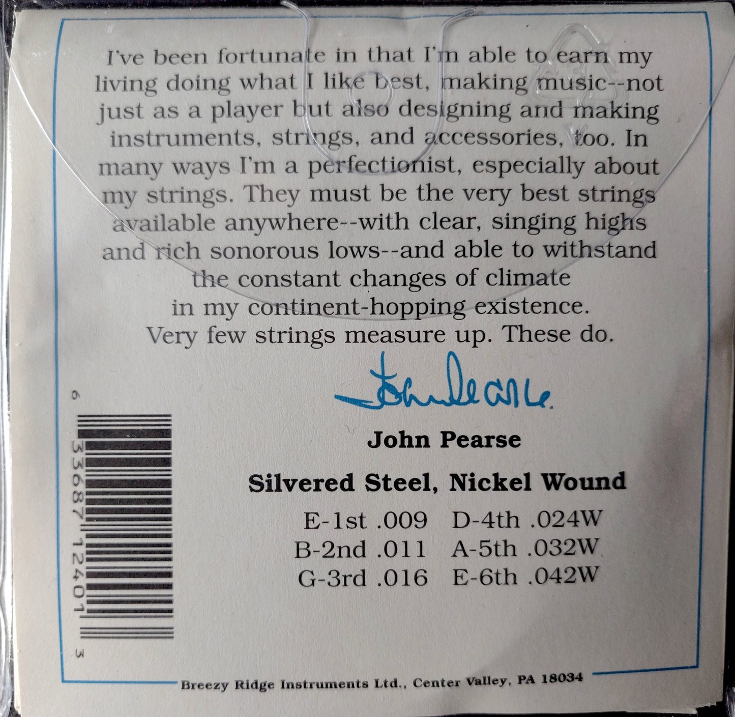 John Pearse Electric Guitar Strings THREE SETS