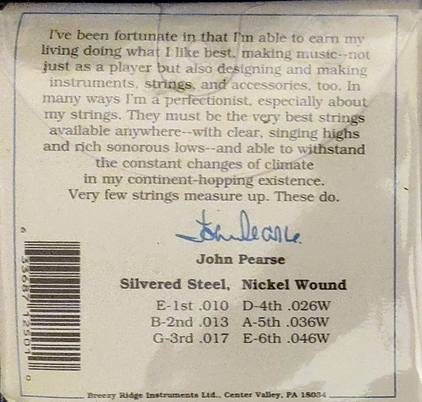 John Pearse Electric Guitar Strings THREE SETS