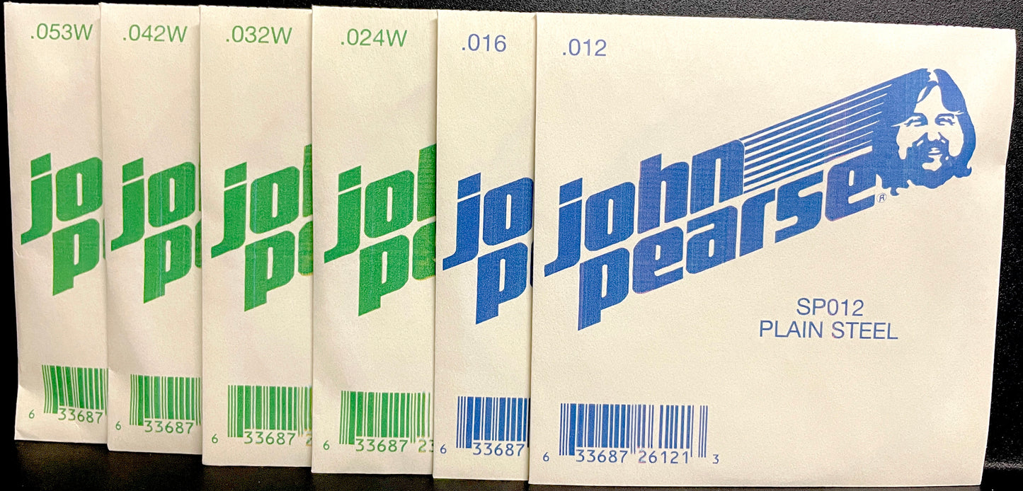 John Pearse Silk & Phosphor Bronze Guitar Strings ONE SET