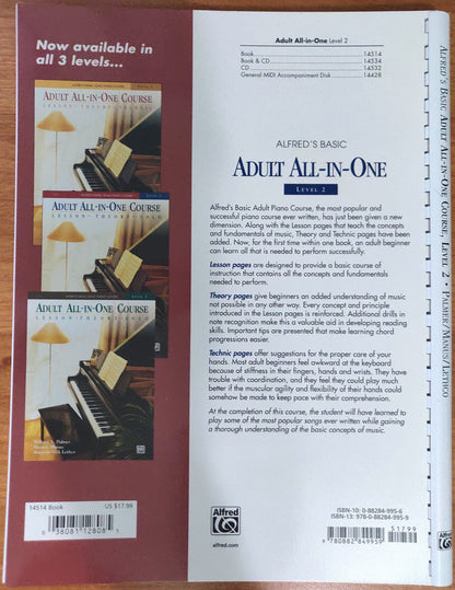 Alfred's Adult All-In-One Piano Method Level Two WITH CD