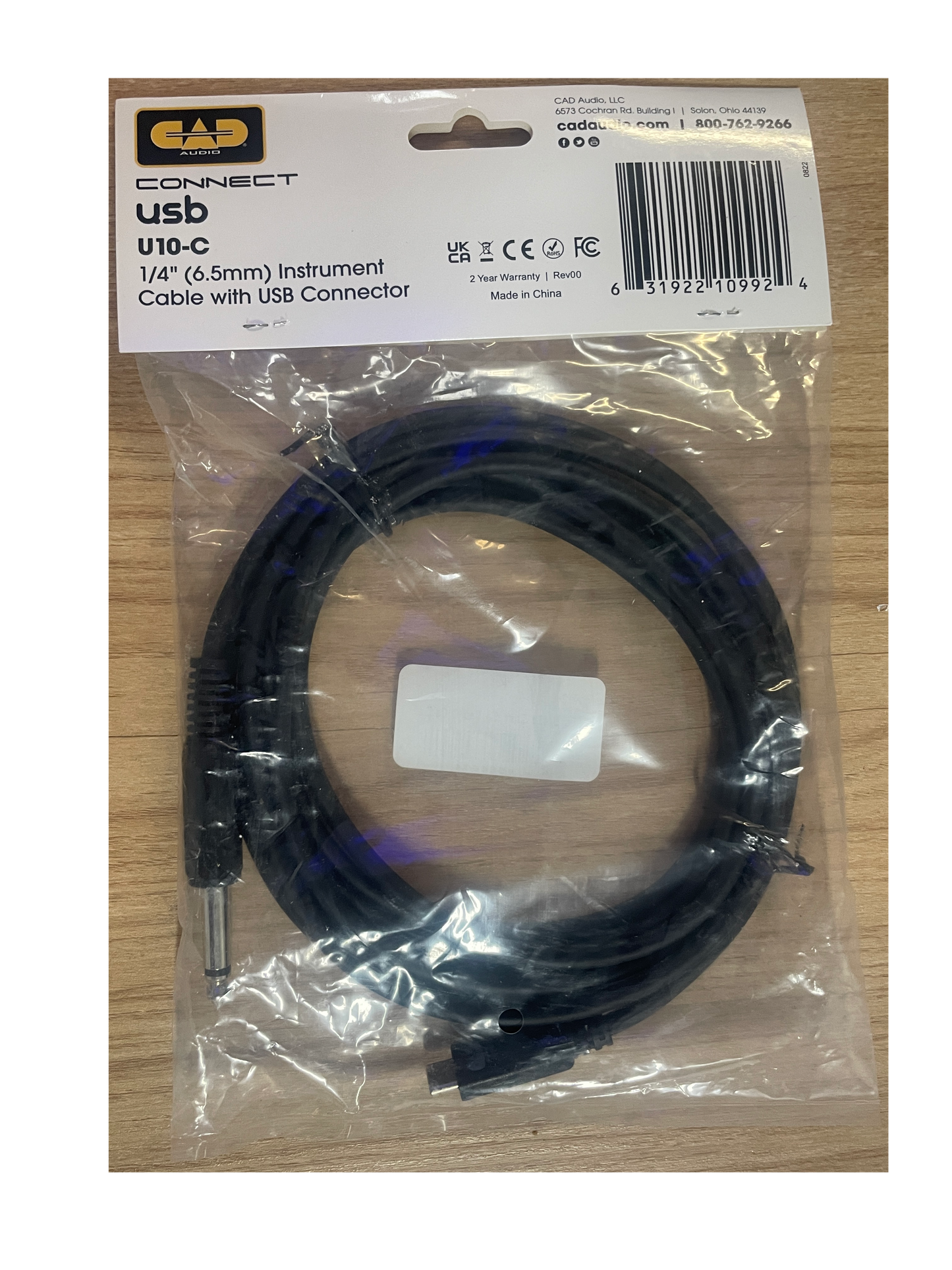 CAD 1/4" 10' Instrument Cable with USB-C Connector