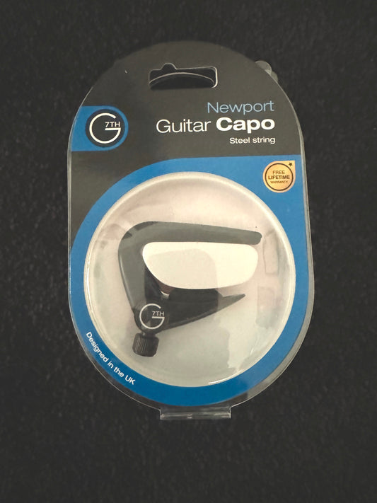G7th Newport Capo For Steel String Guitars Black