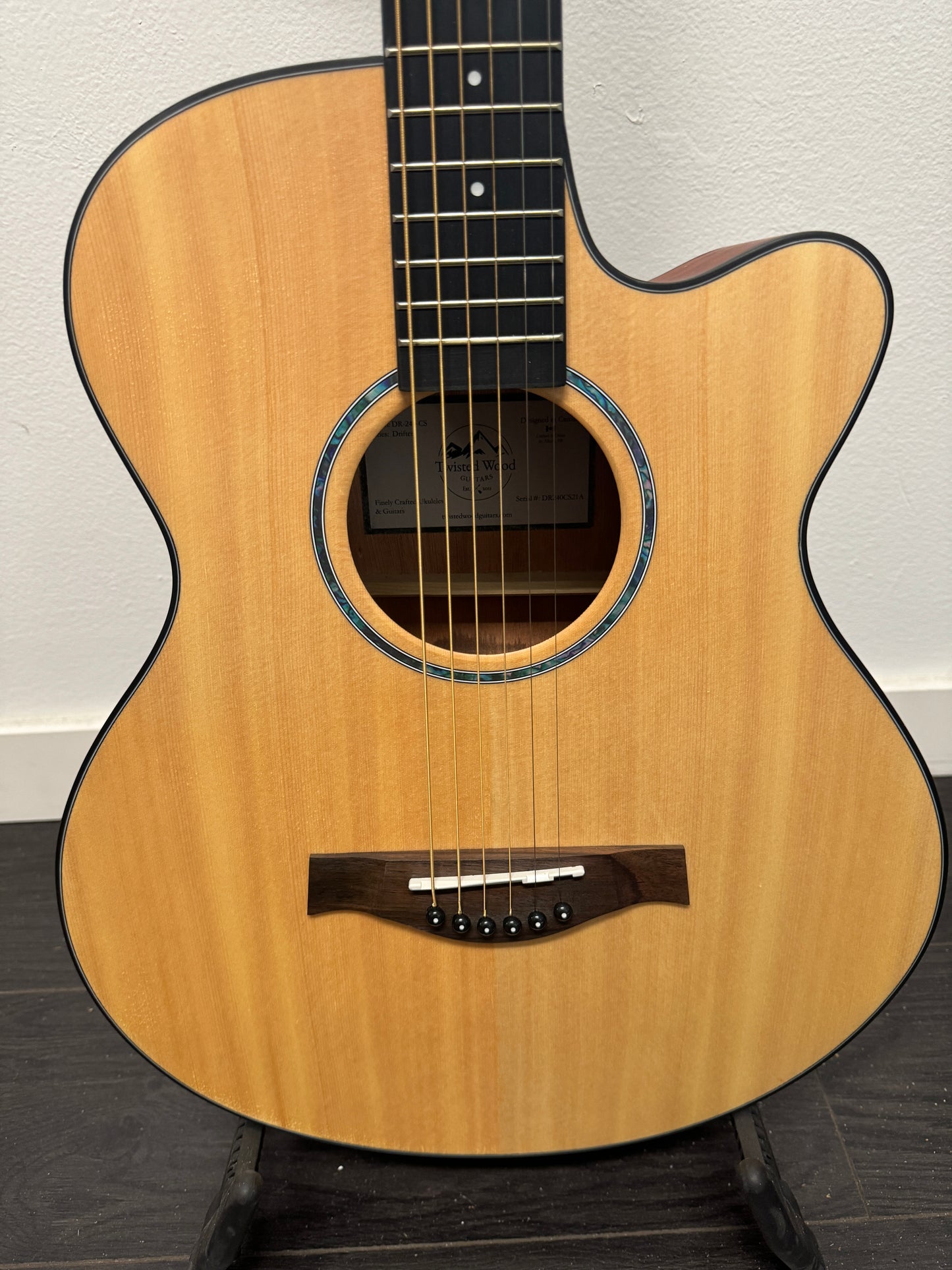 Twisted Wood Drifter Series Acoustic Guitar DR-240-CS