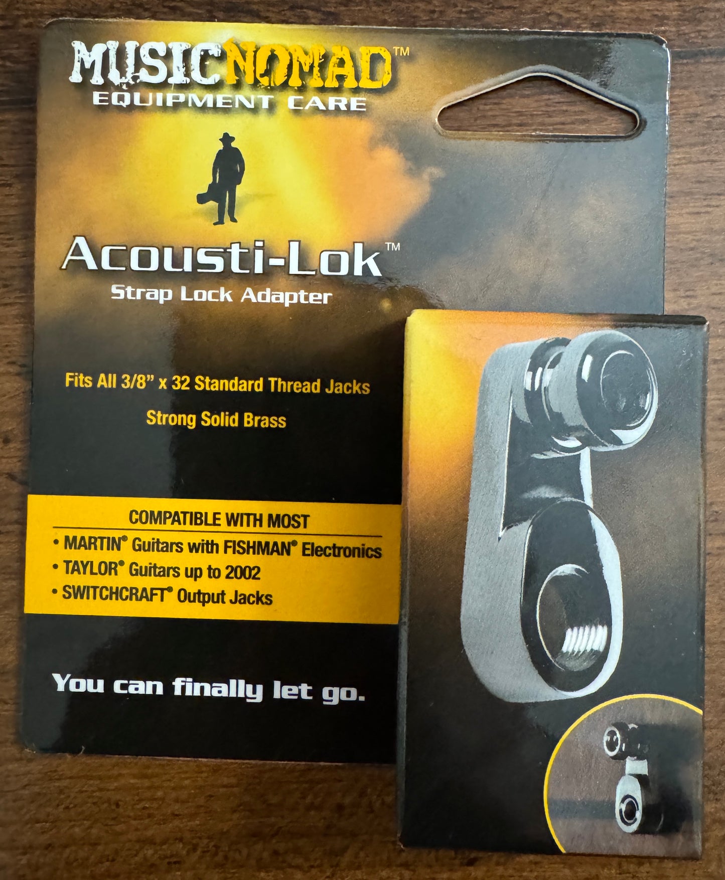 Music Nomad: Acousti-Lok Strap Lock Adapter for Standard Output Jacks MN270