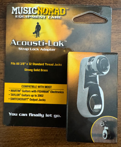 Music Nomad: Acousti-Lok Strap Lock Adapter for Standard Output Jacks MN270