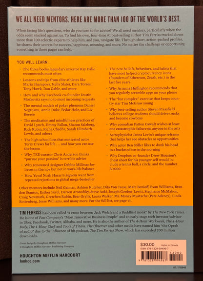 Tribe Of Mentors by Timothy Ferriss Hard Cover
