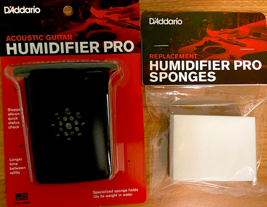 D'Addario Acoustic Guitar Humidifier PRO with Extra Sponges
