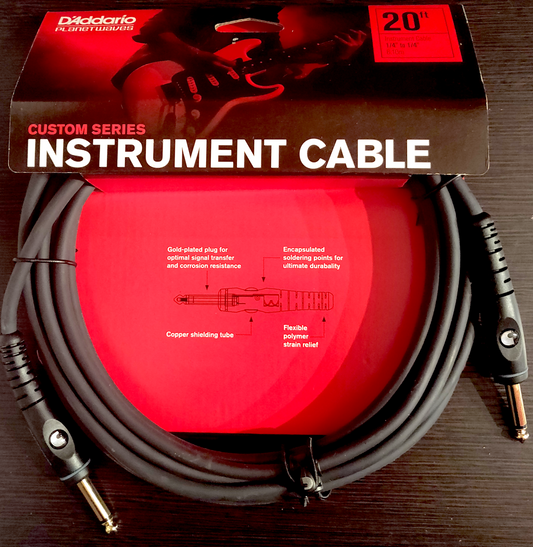 D'Addario Planet Waves Custom Series 20' Instrument Cable