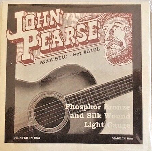 John Pearse Silk & Phosphor Bronze Guitar Strings ONE SET