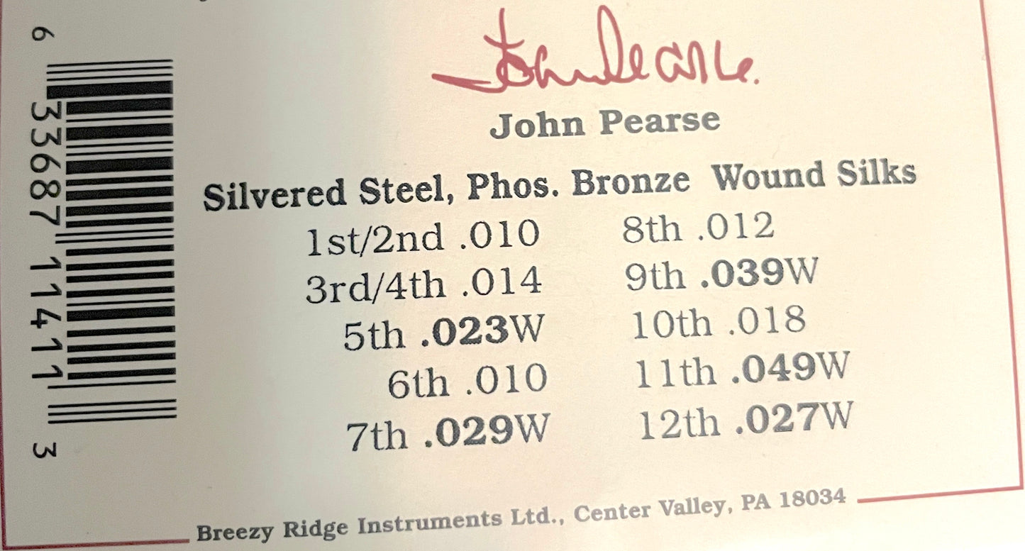 John Pearse Acoustic 12-String Phosphor Bronze & Silk 1410L