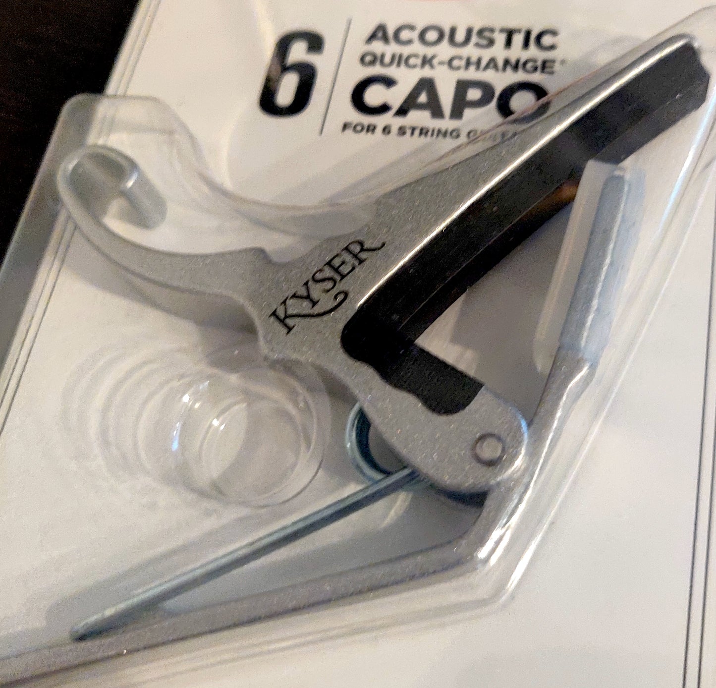 Kyser® Quick-Change Capo for Acoustic/Electric Guitars - Silver