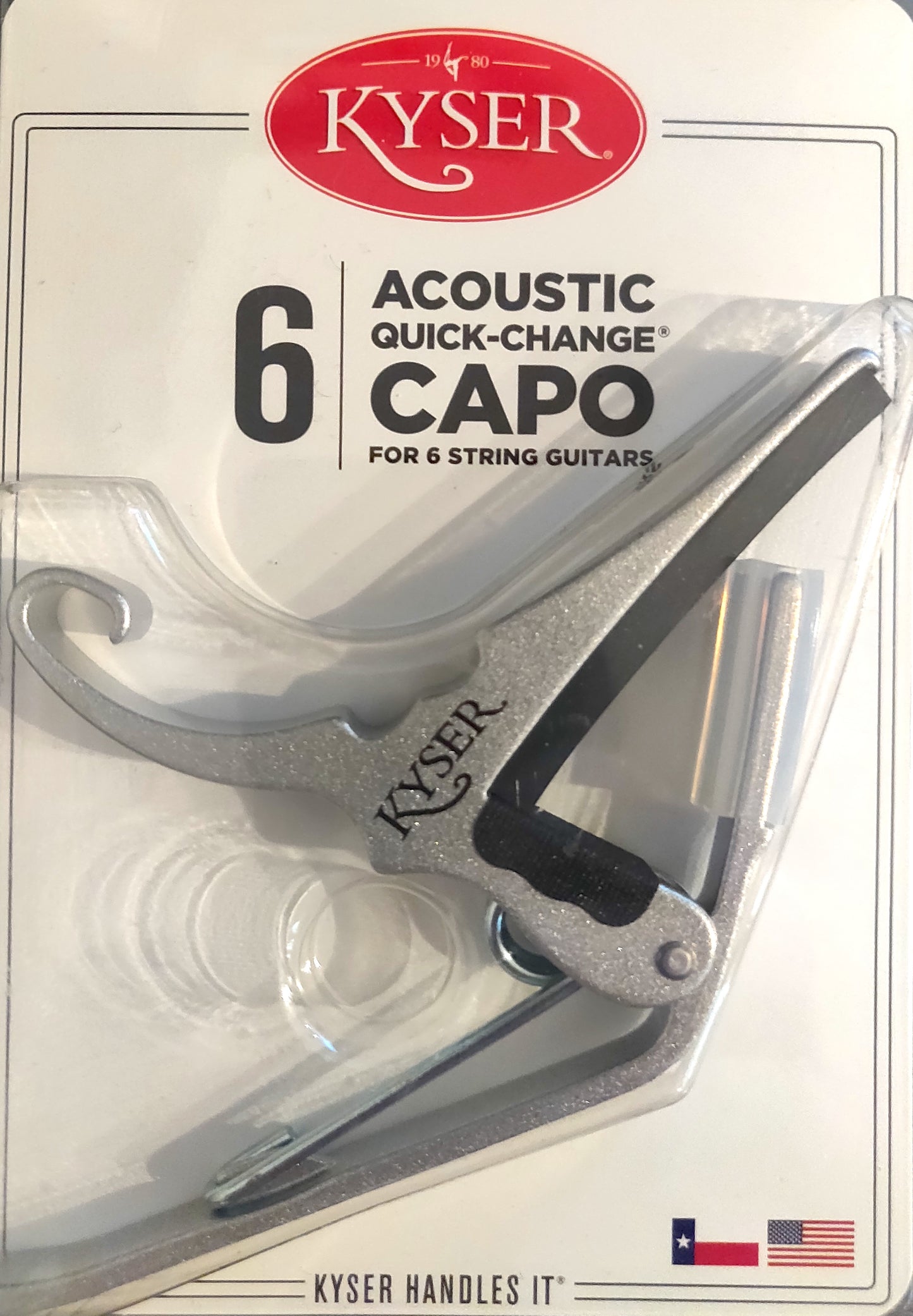 Kyser® Quick-Change Capo for Acoustic/Electric Guitars - Silver