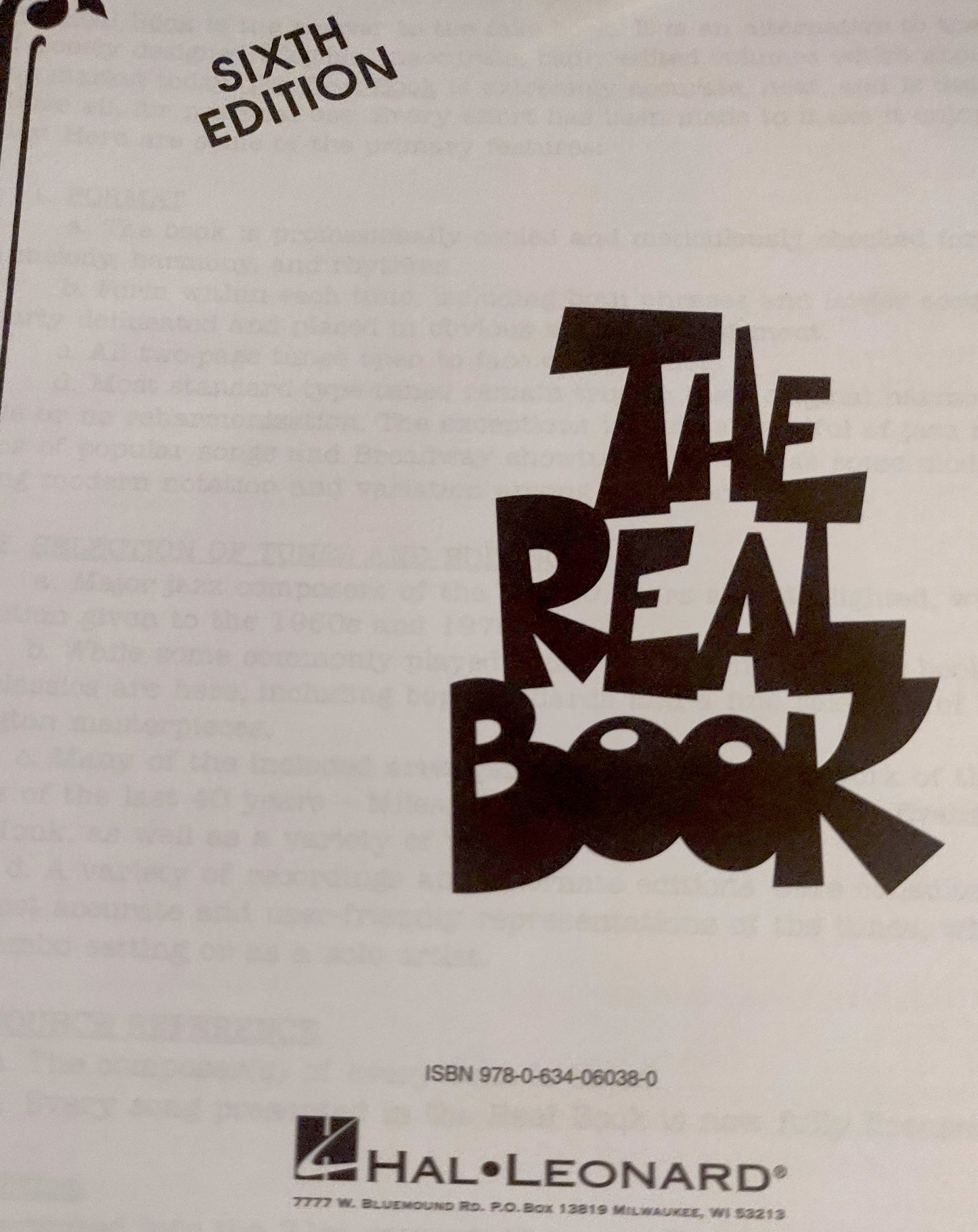 The Real Book - Volume I - Sixth Edition: C Edition Music Book